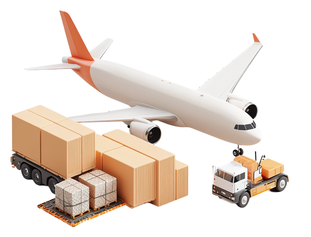 Aviation logistics, cargo planes and engines